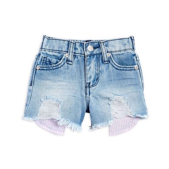 Habitual Kids Girls' Distressed Exposed Pocket Denim Short 16 - Picture 1 of 8